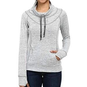 Kuhl Lea Pullover Cowl Neck Sweatshirt in Light Heather Gray, Small, Athleisure